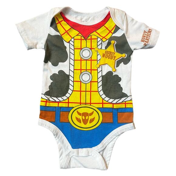 Disney Baby 12M Toy Story Sheriff Woody One Piece Bodysuit - Picture 1 of 5